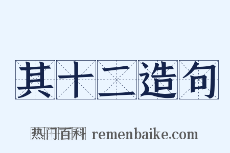 其十二造句是什么意思的图片
